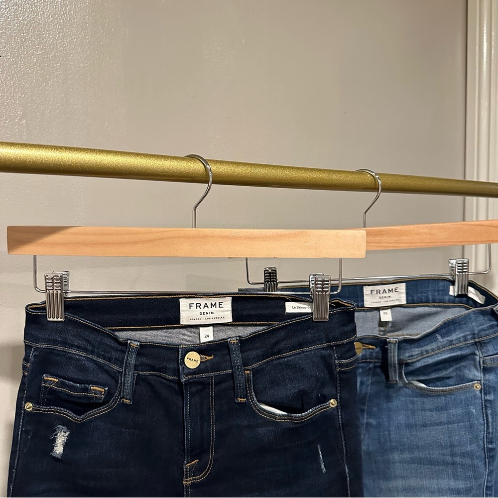 FRAME Le Jeanne Le Jeanne High Dark and Light Blue Denim Jeans Bundle size 24/25
